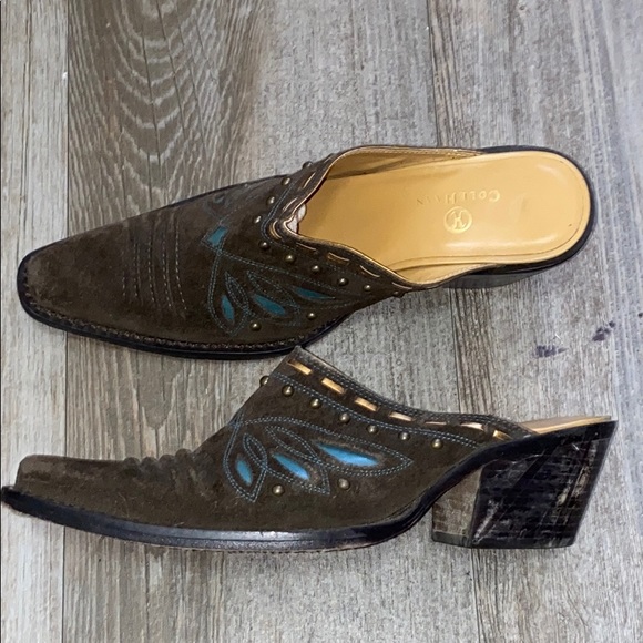 Cole Haan Morgan Suede Studded Mules - Picture 6 of 14